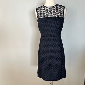 DVF Navy Kinchu Lace Dress